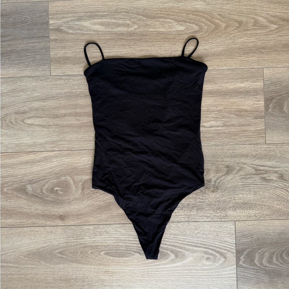 Aritzia Black Spaghetti Strap Bodysuit